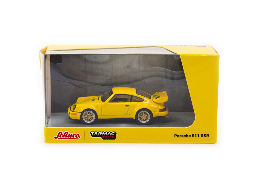 1:64 Porsche 911 RSR 3.8 -- Yellow -- Tarmac Works x Schuco