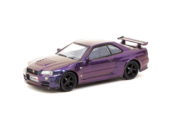 1:64 Nissan Skyline R34 GTR Z-Tune -- Midnight Purple -- Tarmac Works x Schuco
