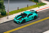 (Pre-Order) 1:64 Porsche Cayman GT4RS -- Mint Green -- Tarmac Works x Schuco