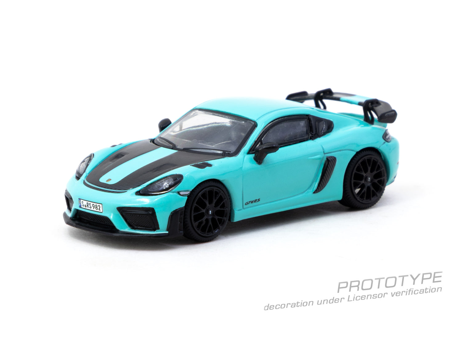 Pre-Order) 1:64 Porsche Cayman GT4RS -- Mint Green -- Tarmac Works x