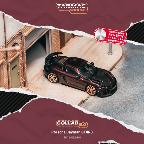 (Pre-Order) 1:64 Porsche Cayman GT4RS -- Amethyst Metallic -- Tarmac Works x Schuco