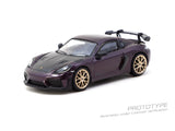 (Pre-Order) 1:64 Porsche Cayman GT4RS -- Amethyst Metallic -- Tarmac Works x Schuco