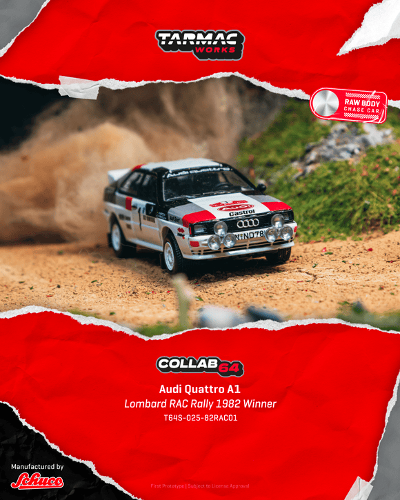 (Pre-Order) 1:64 1982 Lombard RAC Rally Winner -- #1 Audi Quattro A1