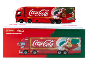 1:64 Mitsubishi Fuso Super Great -- Coca-Cola Santa Truck -- Tarmac Wo