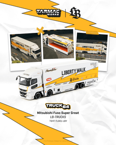 Pre-Order) 1:64 Mitsubishi Fuso Super Great -- Yellow/White Liberty W