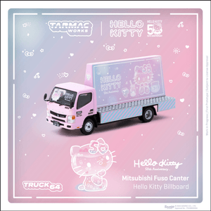 (Pre-Order) 1:64 Mitsubishi Fuso Canter -- Hello Kitty Billboard -- Tarmac Works