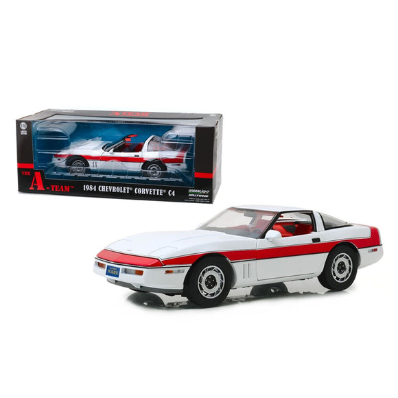 1:18 1984 Chevrolet Corvette C4 - White -- The A-Team -- Greenlight