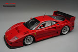 (Pre-Order) 1:12 Ferrari F40 LM w/Enkei Wheels -- Plain Red -- Tecnomodel