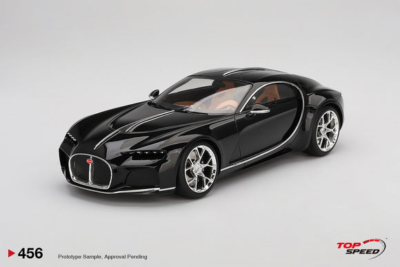 (Pre-Order) 1:18 Bugatti Atlantic Concept -- Nocturne Black -- TopSpeed Model