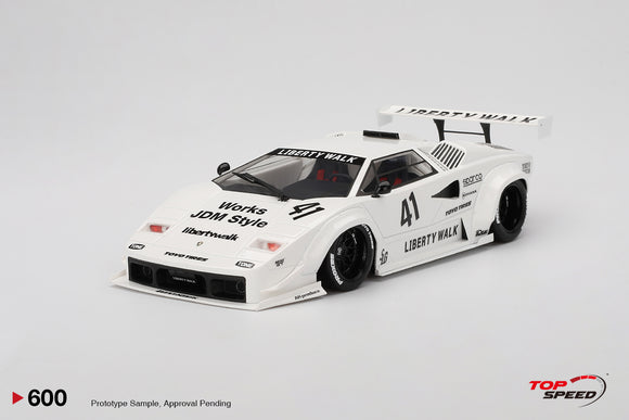 (Pre-Order) 1:18 Lamborghini Countach LB-WORKS -- White -- 2024 Tokyo Auto Salon -- TopSpeed Model