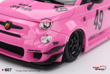1:18 Fiat Abarth 595 LB-WORKS x Abas Works -- Pink -- TopSpeed Model TS0607