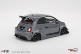 (Pre-Order) 1:18 Fiat Abarth 595 LB-WORKS x Abas Works -- Grey -- TopSpeed Model