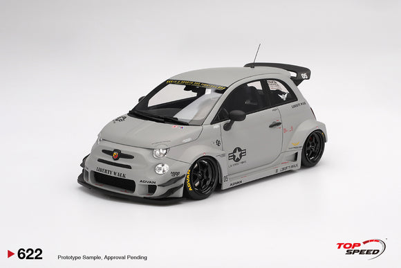 1:18 Fiat Abarth 595 LB-WORKS x Abas Works -- Fighter Grey -- TopSpeed Model TS0