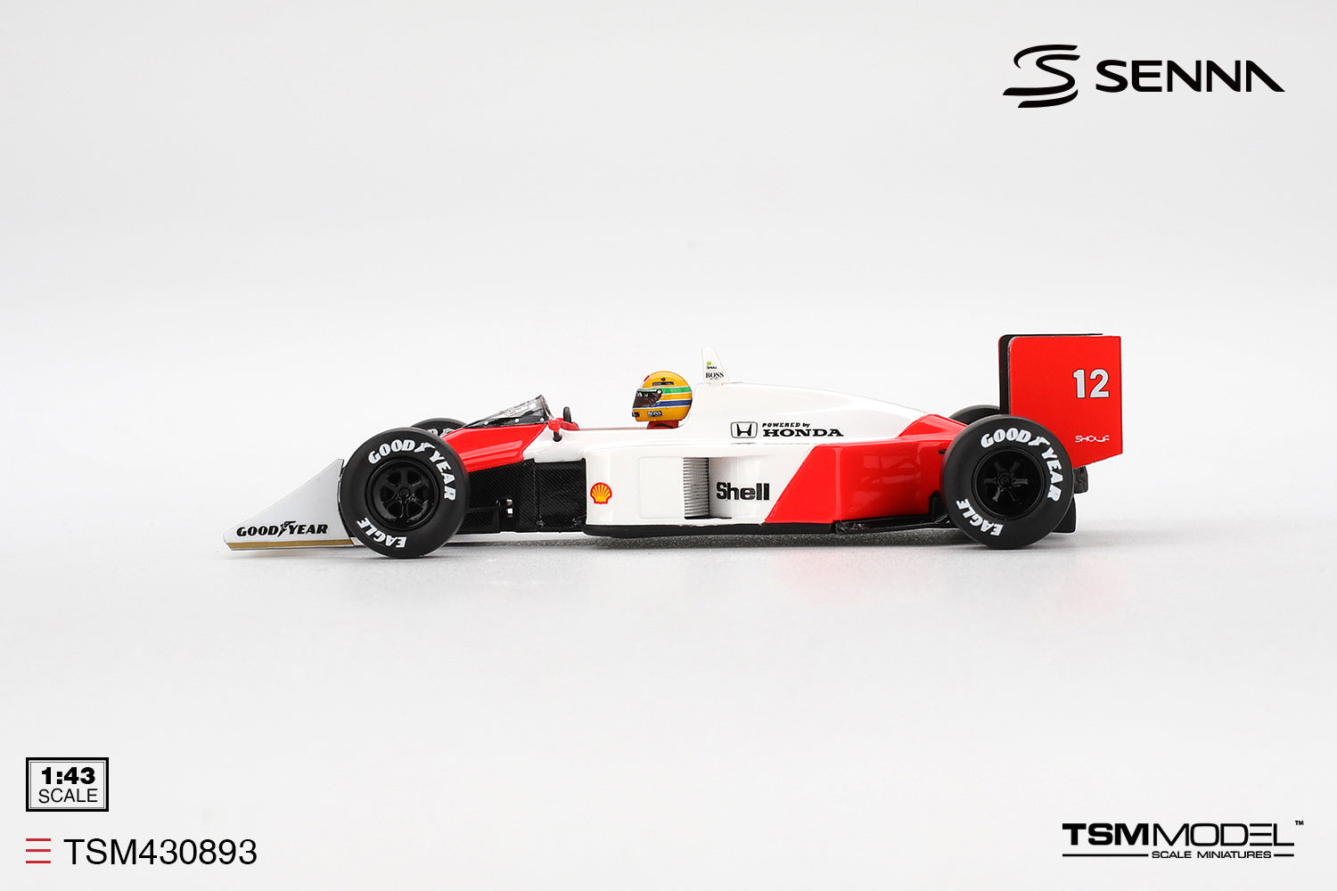Pre-Order) 1:43 1988 Ayrton Senna -- Japanese GP Winner -- #12 McLare