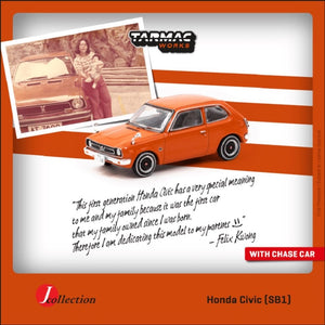 (Pre-Order) 1:64 Honda Civic (S81) -- Orange -- Tarmac Works