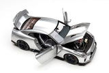 1:18 Nissan GT-R (R35) 50th Anniversary -- Ultimate Metal Silver -- Motorhelix