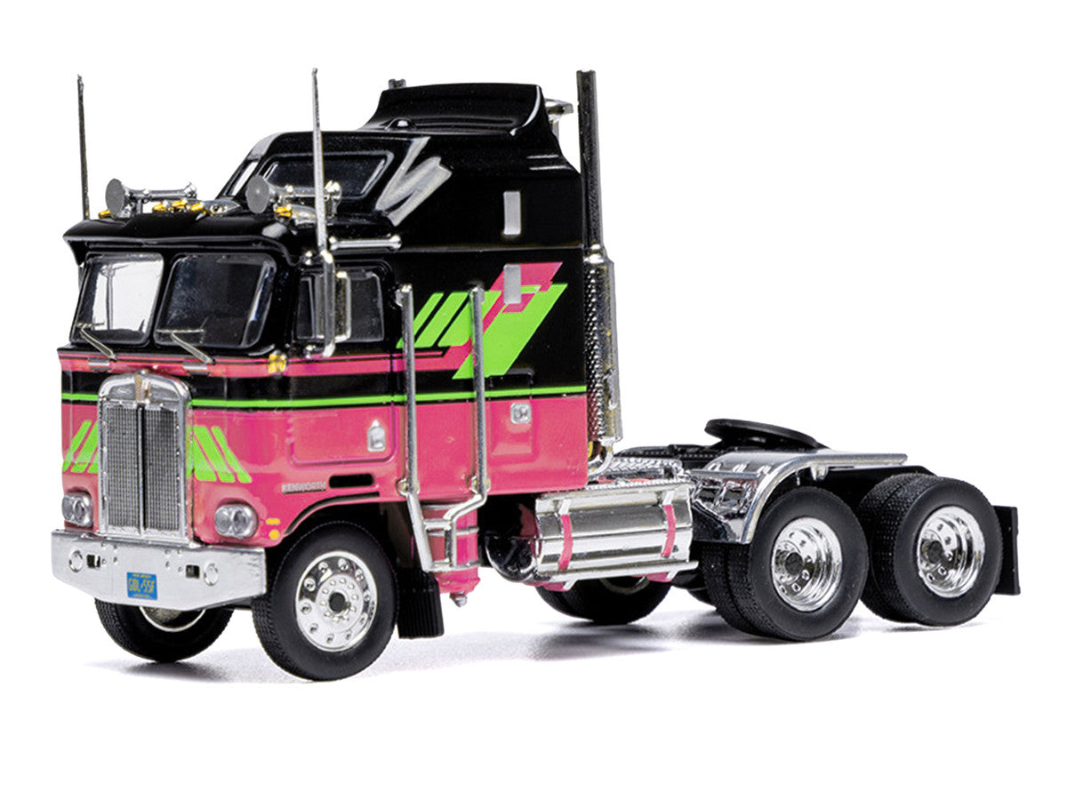 1:64 Kenworth K100 Aerodyne 1976 -- Black / Pink with Graphics -- IXO