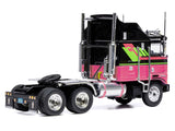 1:64 Kenworth K100 Aerodyne 1976 -- Black / Pink with Graphics -- IXO Models Tru