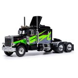 1:64 Peterbilt 359 1973 -- Black / Lime Green with Graphics -- IXO Models Truck