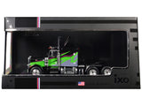 1:64 Peterbilt 359 1973 -- Black / Lime Green with Graphics -- IXO Models Truck