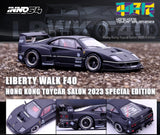 1:64 Ferrari F40 LBWK -- Matte Black -- INNO64 Hong Kong Expo 2023
