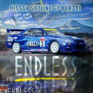 (Pre-Order) 1:64 Nissan Skyline GT-R (R34) --  #3 "ENDLESS ADVAN" -- INNO64