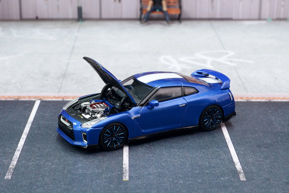 1:64 Nissan GT-R (R35) 50th Anniversary -- Wangan Blue -- Motorhelix