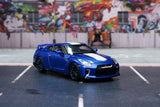 1:64 Nissan GT-R (R35) 50th Anniversary -- Wangan Blue -- Motorhelix