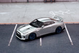 1:64 Nissan GT-R (R35) 50th Anniversary -- Ultimate Metal Silver -- Motorhelix