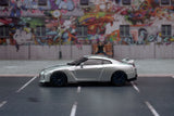 1:64 Nissan GT-R (R35) 50th Anniversary -- Ultimate Metal Silver -- Motorhelix