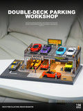 1:64 Diorama – Safework Double-Deck Parking Workshop Miniature Scene -- SCJ 82042