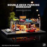 1:64 Diorama – Safework Double-Deck Parking Workshop Miniature Scene -- SCJ 82042