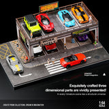 1:64 Diorama – Safework Double-Deck Parking Workshop Miniature Scene -- SCJ 82042