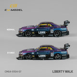 1:64 Nissan R34 Skyline GTR LBWK Super Silhouette -- #5 Purple/Black -- CM-Model