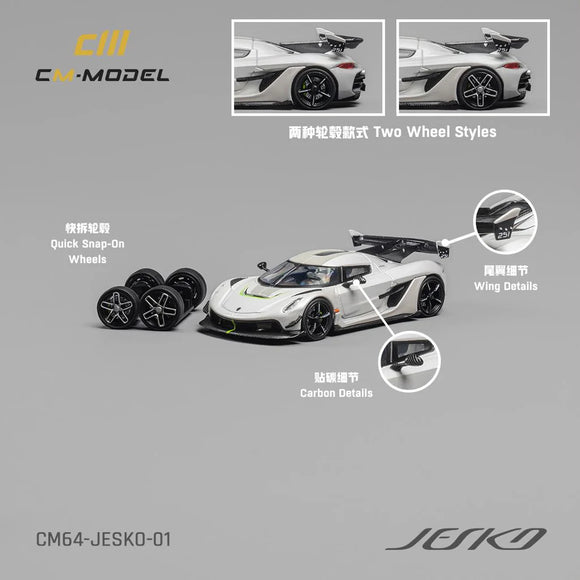 1:64 Koenigsegg Jesko Attack -- Pearl White -- CM-Model