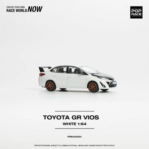 1:64 Toyota GR Vios -- White -- Pop Race