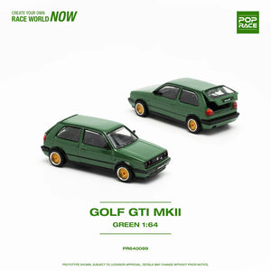 1:64 Volkswagen Golf GTI MK2 -- Oak Green -- Pop Race