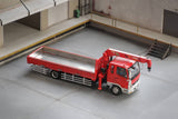 1:64 Mitsubishi Fuso Fighter (1024) Truck w/Crane -- Red/Silver -- GCD