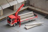1:64 Mitsubishi Fuso Fighter (1024) Truck w/Crane -- Red/Silver -- GCD