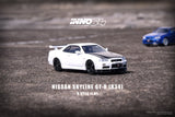1:64 Nissan Skyline GT-R (R34) V-Spec II N1 -- White w/Carbon Hood -- INNO64