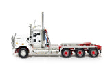1:50 Kenworth C509 Day Cab Tri Drive -- White/Red -- Drake Truck Z01644