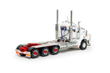 1:50 Kenworth C509 Day Cab Tri Drive -- White/Red -- Drake Truck Z01644