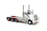 1:50 Kenworth C509 Day Cab Tri Drive -- White/Red -- Drake Truck Z01644