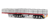 1:50 MaxiTRANS B Double Flat Top -- Silver/Red -- Drake Truck ZT09123