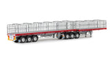 1:50 MaxiTRANS B Double Flat Top -- Silver/Red -- Drake Truck ZT09123