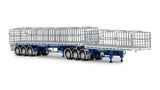 1:50 MaxiTRANS B Double Flat Top -- White/Blue -- Drake Truck ZT09172