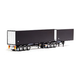 1:50 Eziliner B-Double Trailer Set -- Black/White -- Drake Truck ZT09279