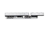 1:50 Freighter B Double Flat Top -- Gloss Black -- Drake Truck ZT09362