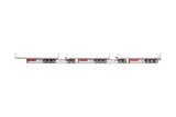 1:50 Freighter Triple Road Train Set -- White/Red -- Drake Truck ZT09379