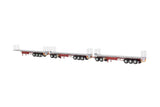 1:50 Freighter Triple Road Train Set -- White/Red -- Drake Truck ZT09379